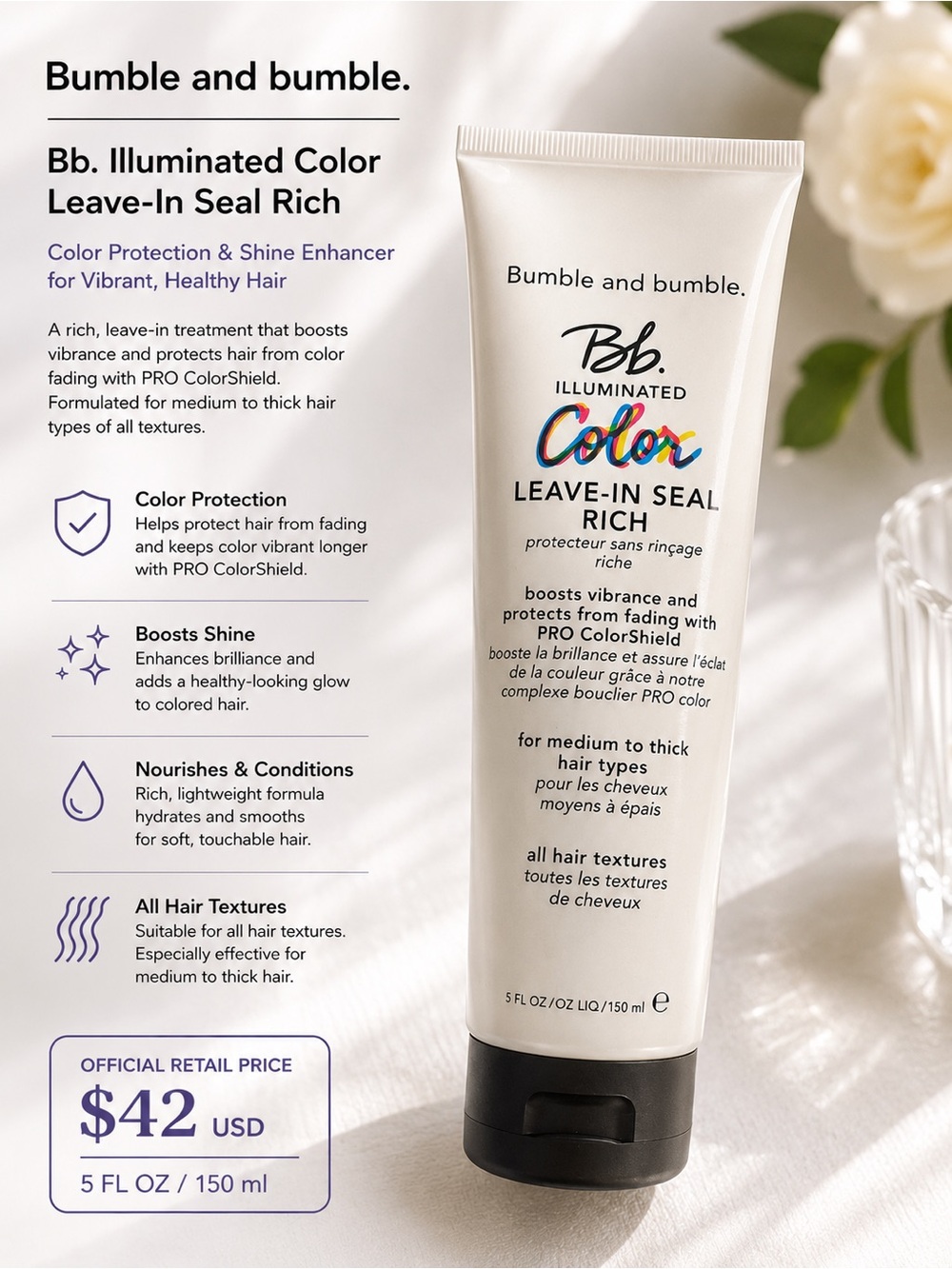 Bumble and bumble. Bb. Illuminated Color Leave-In Seal Rich